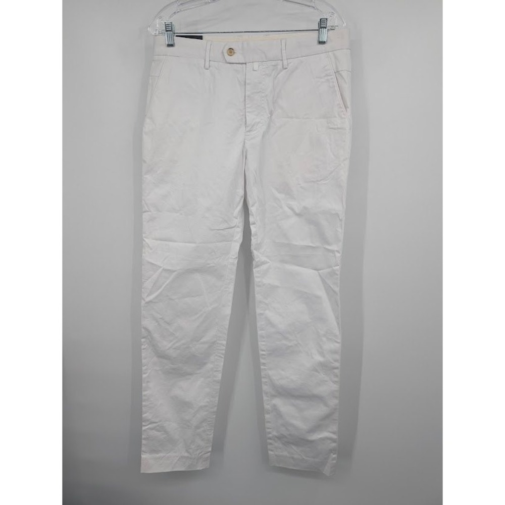 J. Lindeberg Narrow Fit Oliver Light Twill Straight White Pants NWT Men's 31/32